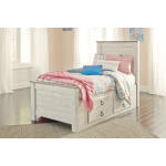 Willowton Twin Panel Bed with 2 Storage Drawers