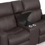 Score Power Reclining Loveseat with Console and Power Headrests and Lumbar Loveseats Customizable 9