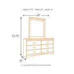 Huey Vineyard Full Sleigh Bed with Dresser and Mirror - Image 5
