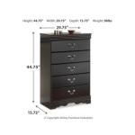 Huey Vineyard Queen Sleigh Bed with Dresser, Mirror and Chest of Drawers - Image 8