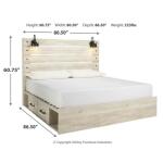 Cambeck King Panel Bed with 2 Storage Drawers - Image 5