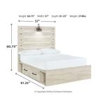 Cambeck Full Panel Bed with 4 Storage Drawers - Image 5