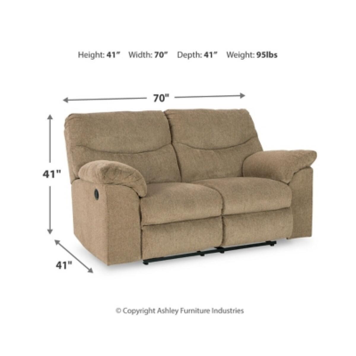 Alphons Reclining Sofa, Loveseat and Recliner Loveseats Ashley Furniture 48