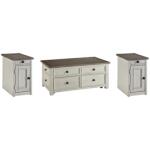 Bolanburg Coffee Table and 2 Chairside End Tables