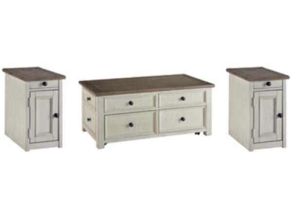 Bolanburg Coffee Table and 2 Chairside End Tables End tables Ashley Furniture