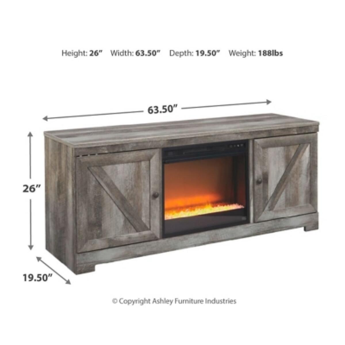 Wynnlow 63″ TV Stand with Electric Fireplace Entertainment Stands Ashley Furniture 20