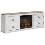 Willowton 72" TV Stand with Electric Fireplace