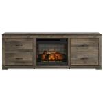 Trinell 72" TV Stand with Electric Fireplace - Image 4