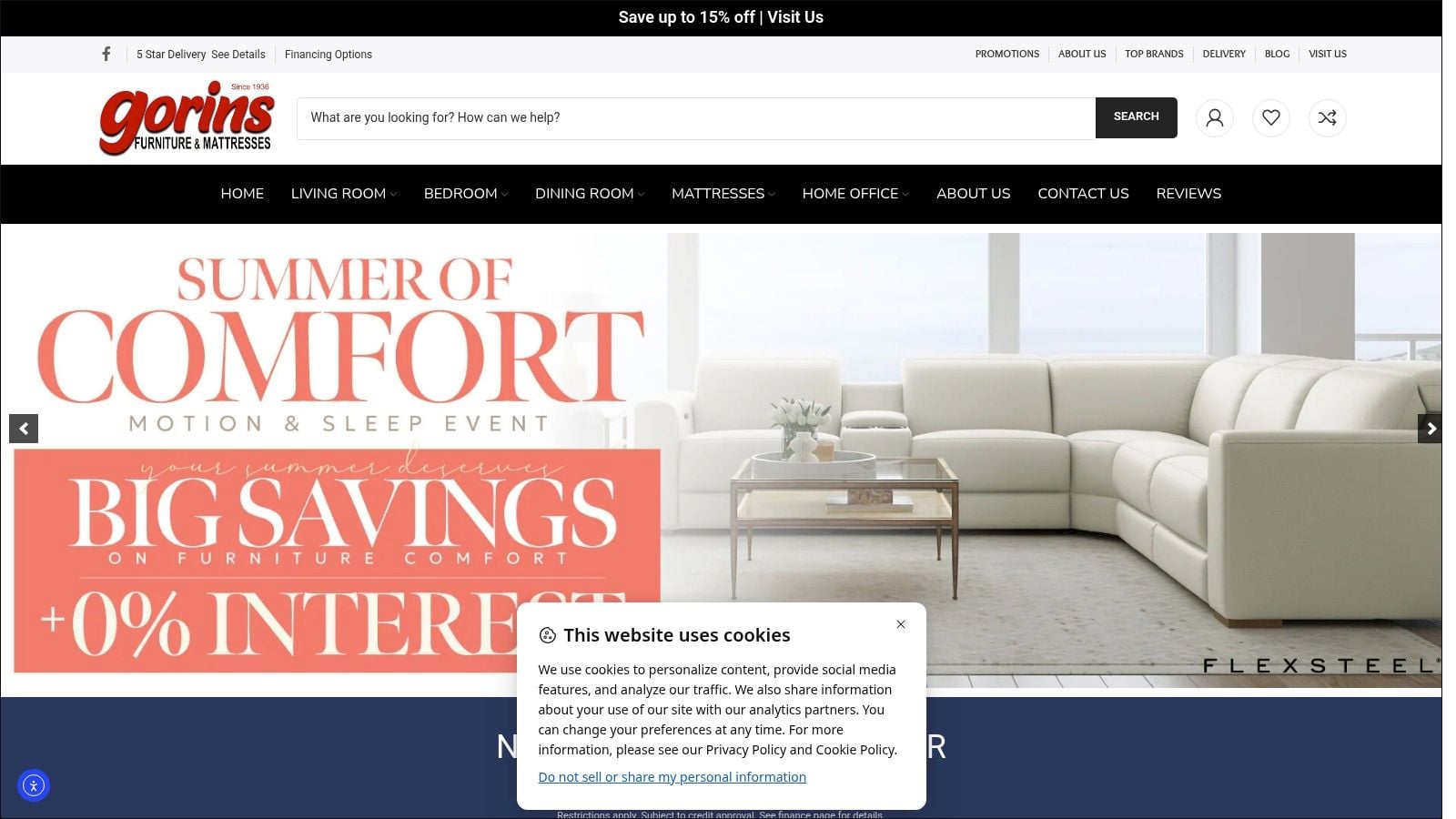 Screenshot from https://www.gorinsfurniture.com
