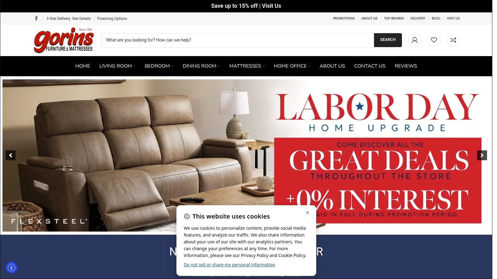 Screenshot from https://www.gorinsfurniture.com