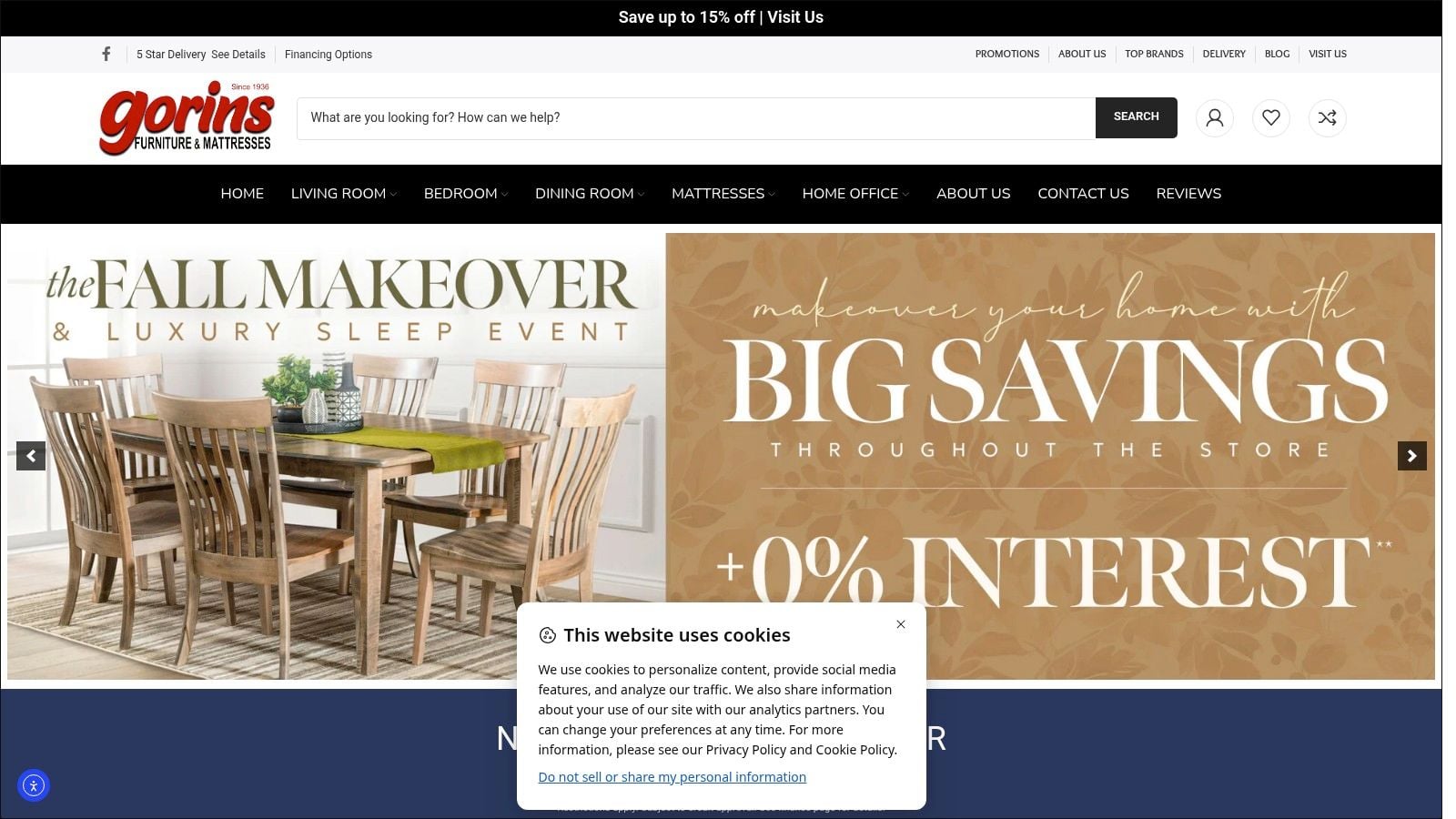 Screenshot from https://www.gorinsfurniture.com