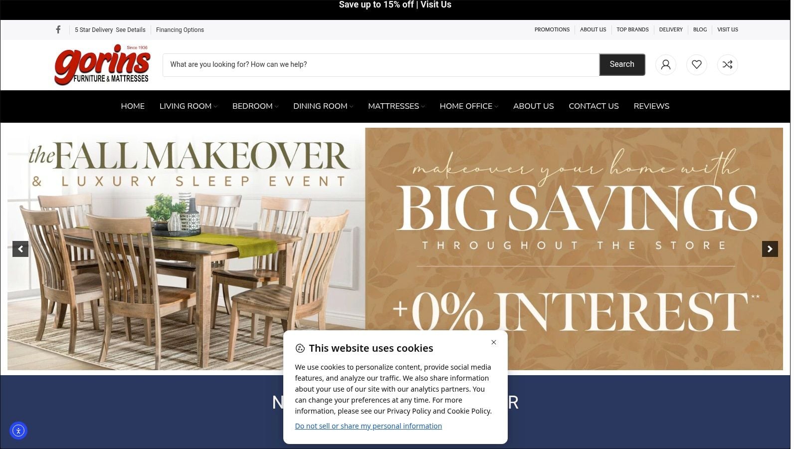 Screenshot from https://www.gorinsfurniture.com